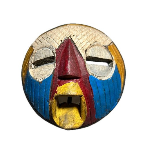 Máscara africana Cuba tallada a mano arte de pared tribal del Congo color audaz espíritu cara-800 - Imagen 10 de 24