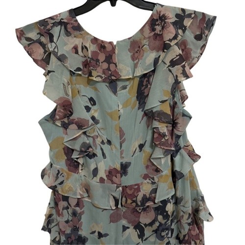 Lauren Ralph Lauren Kleid neu mit Etikett (185 $) Georgette Blumenmuster Rüschenbesatz 16W - Bild 9 von 16