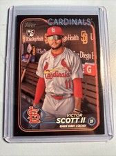 Victor Scott II  2024 Topps Update Black Parallel Rookie Card/74 US77 SL. Cards