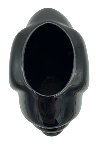 Jarrón negro geométrico Art Deco renacimiento unitel cerámica fina EE. UU. 1980 - Imagen 5 de 6