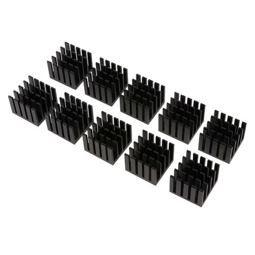 10 Stück Aluminium Wärmestrahler Kühlkörper Kühlrippe 20 x 20 x 16 mm