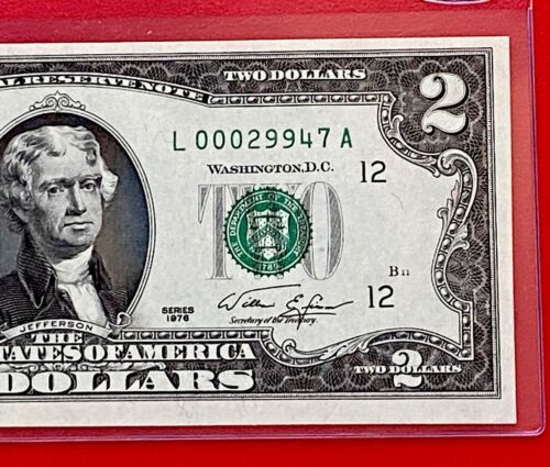 1976 $2 TWO DOLLAR BILL ( SAN FRANCISCO L ) UNCIRCULATED
