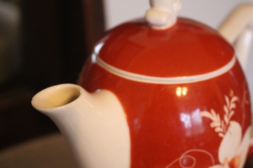 Vintage Erphila Tea Set Teapot Cups Sugar Art Pottery Flowers - Picture 8 of 21