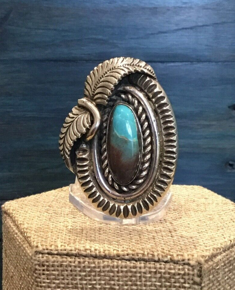 Exceptional Large Navajo Sterling Silver Eagle Ring Native American Exceptional Large Navajo Sterling Silver Eagle Ring Native American