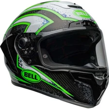 Bell Race Star DLX Flex Full Face Motorcycle Helmet Xenon Black/Kryptonite LRG