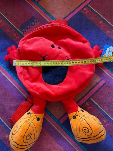 Mr Noisy Character Plush Red Backpack Mr Men School Bag - Picture 3 of 4