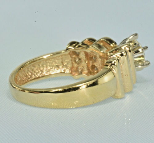EGL USA Certified .60 Natural Diamond Center 14k Gold Ring 18 Side Natural Dias. - Picture 11 of 17