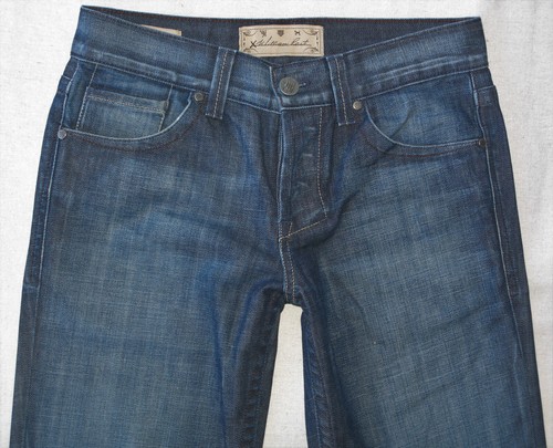 William Rast Rob Straight Leg Flap Jeans Mens Sz 31 x 29 Blue Distressed Stretch - Picture 7 of 9