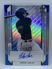 2021 Leaf Metal Draft Baseball Jordan Lawlar Blue Rainbow Auto /35