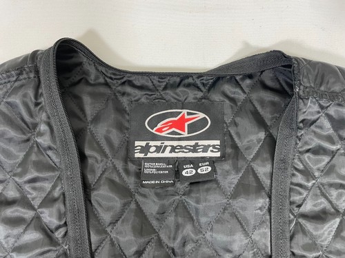 Alpinestars Mens Size 42 Quilted Inner Leather Jacket Liner Vest ONLY - Picture 5 of 9