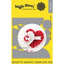 waffle flower die rosette hearts template 859766005626 ebay