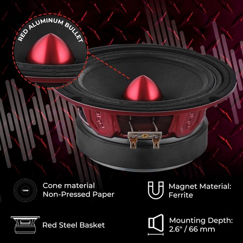DS18 PRO-X6.4BM 6.5" Car Speaker with Bullet 250 Watts RMS 500 Watts MAX - Picture 3 of 10