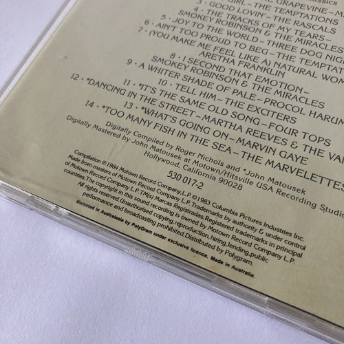 The Big Chill CD - Movie Soundtrack - Motown Records - 1984 - Made In Aus - Picture 3 of 5
