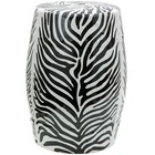 18" Zebra Leaf Porcelain Garden Stool