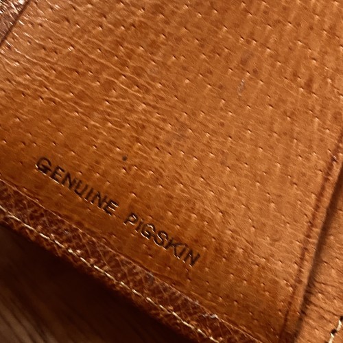 vintage pigskin wallet notepad holder with pencil address book & stamp holder - Picture 24 of 24