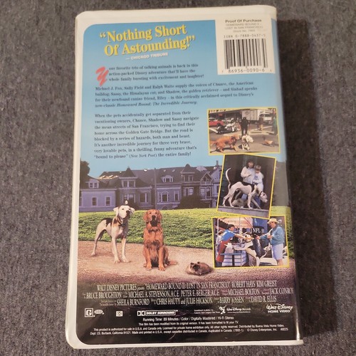 Homeward Bound 2 - Lost in San Francisco (VHS, 1996) Walt Disney #7893 - Picture 2 of 7