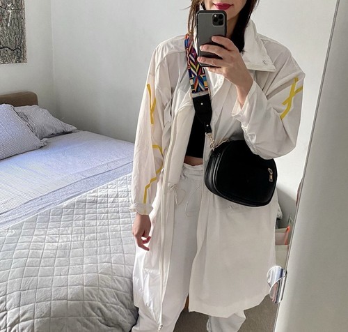 STELLA MCCARTNEY for Adidas Logo-print Shell Parka White Size S fits M RRP £200 - Picture 2 of 16