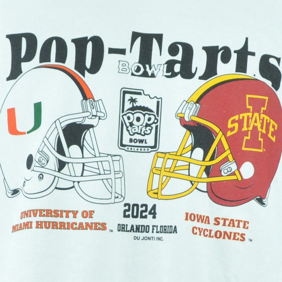 Camiseta Camiseta NCAA Pop-Tarts Bowl Orlando 2024 Huracanes Ciclones Adultos Foto 2 de 3