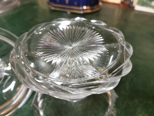 BACCARAT grand drageoir Cristal Taillé à Côtes Plates du XIXème Siècle. - Picture 8 of 10
