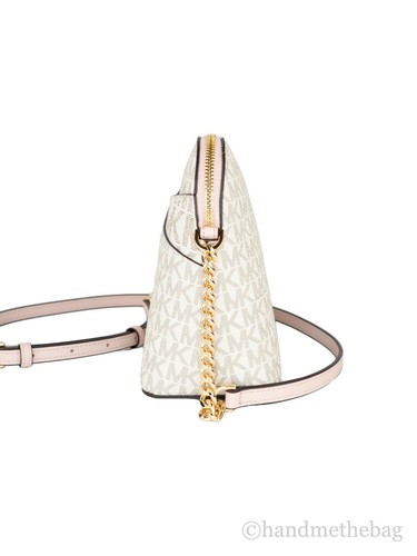 Michael Kors Jet Set Vanilla Medium X Dome PVC Crossbody Bag Purse Handbag MK - Picture 5 of 7