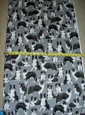 Border Collie Collies Dog Dogs 7365 Gray Multi Timeless Durable Cotton Fabric