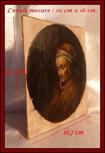 Dutch School Nineteenth Oil On Wood Portrait Of A Wife Gerard Gerard Doug 17th - Picture 6 of 12