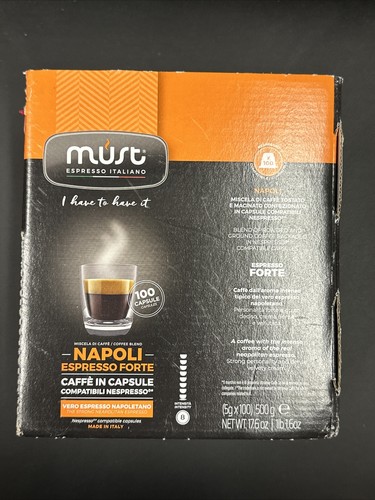 Must Espresso Italiano 100 capsules Pure Arabica Coffee like Nespresso Original