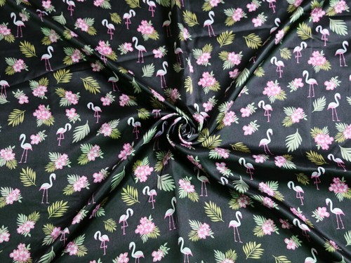 1 Yard Soft Polyester Satin Cloth Fabric Flamingo Material Charmeuse Lining - Picture 12 of 13