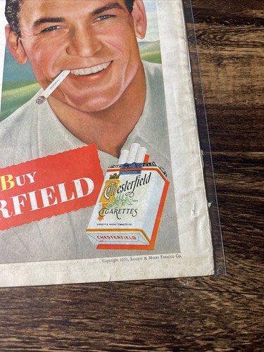 1951 vintage Chesterfield cigarette print ad, featuring Ben Hogan - Picture 3 of 7