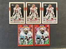 1989 Topps Traded & Pro Set Deion Sanders Rookie Cards (5 Card Lot) NrMt *HOF*