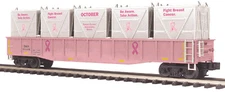 Cancer Awareness D&H O Scale Premier Gondola Car w/LCL Containers E-Z Catch Cust