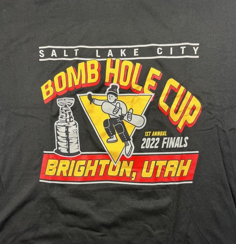 Mens T Shirt Tee Black Size L Large Bomb Hole Cup Brighton Utah 1st Annual 2022 - Picture 1 of 7