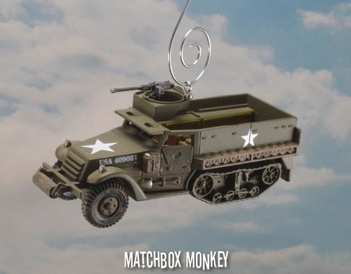 USA M3 Halftrack Vietnam Korean US Army Christmas Ornament 1/2 Track War Machine - Picture 1 of 12