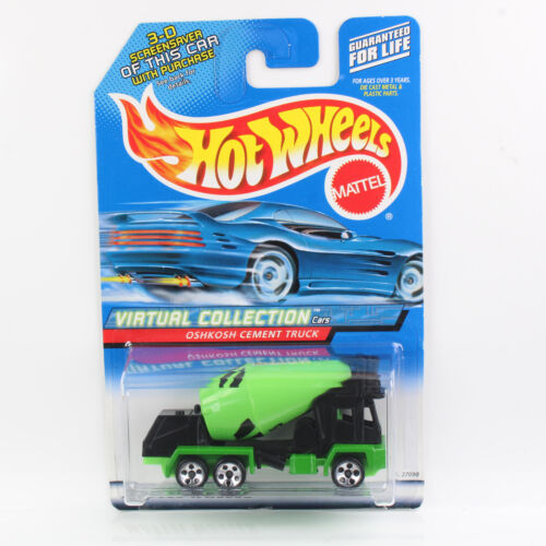 Hot Wheels 2000 - BLUE CARD COLLECTOR - OSHKOSH CEMENT MIXER - VIRTUAL COLLECTIO