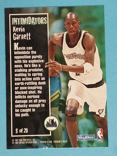 1996-97 Skybox Premium Kevin Garnett Minnesota Timberwolves #8 - Imagen 2 de 2