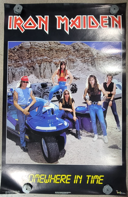 IRON MAIDEN 1986 Somewhere In Time Poster Vintage 22”x34