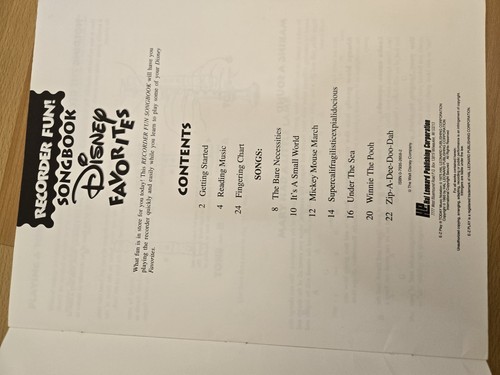 Disney Favorites/Aladdin/Little Mermaid Hal Leonard Recorder Songbook Series Lot - Picture 4 of 4