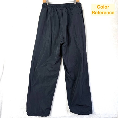 Nike Swoosh Logo Woven Waterproof Baggy Pants Mens L Black Coconut Milk FB7880 - Picture 4 of 10
