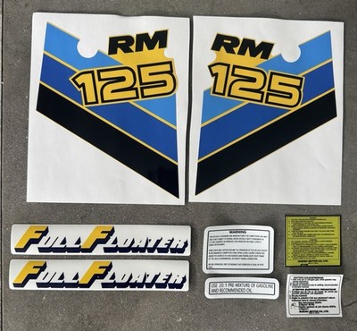 Suzuki 1986 RM125 Reproduction Decal Set / Graphics Kit / Vintage