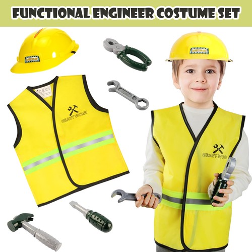 Boys Dress up Trunk Costumes Set,15pcs Pretend Role Play Set Fireman, Police,... - Picture 6 of 8