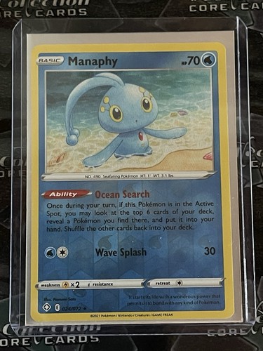Manaphy 024/072 Shining Fates Reverse Holo - Picture 3 of 4