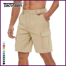 TACVASEN Men’s Cargo Shorts – Summer Cotton Multi-Pocket Casual Work Pants