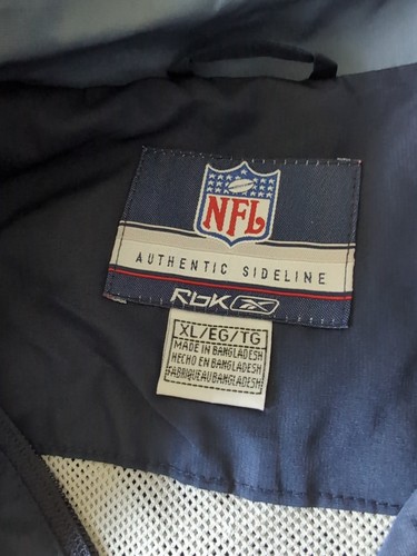 Seahawks Football Reebok NFL blau/weiß Windbreaker Jacke Herren Gr. XL 1/4 Zip - Bild 7 von 14