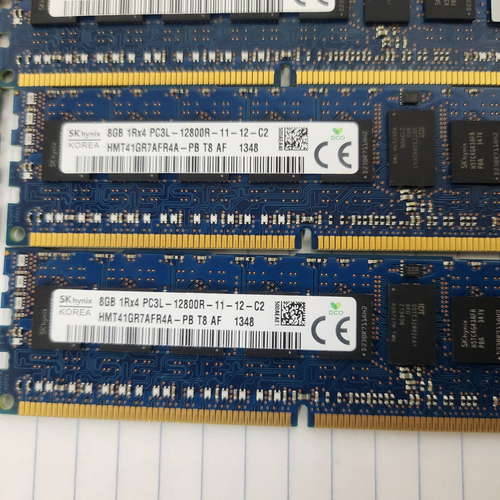 8x HP 721656-081 8GB PC3L-12800R 1Rx4 ECC REG Server Memory Modules - Picture 3 of 3