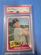 MICKEY MANTLE 1965 TOPPS #250 PSA 1.5  FAIR - Yankees - Just Graded
