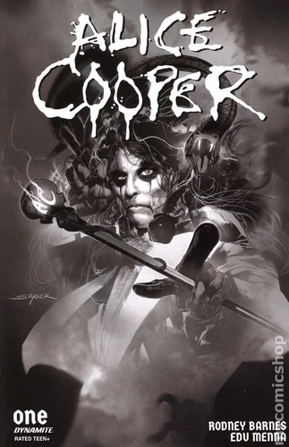 Alice Cooper 1N Mangum B&W 1:5 Variant VF 2023 Stock Image