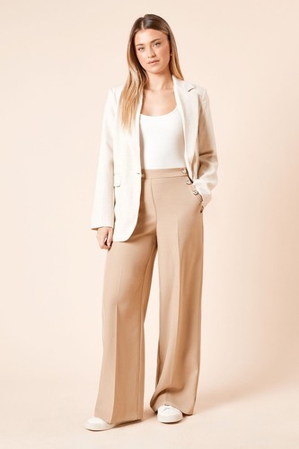 Dorothy Perkins Camel Wide Leg Hose Damen Daywear Hose