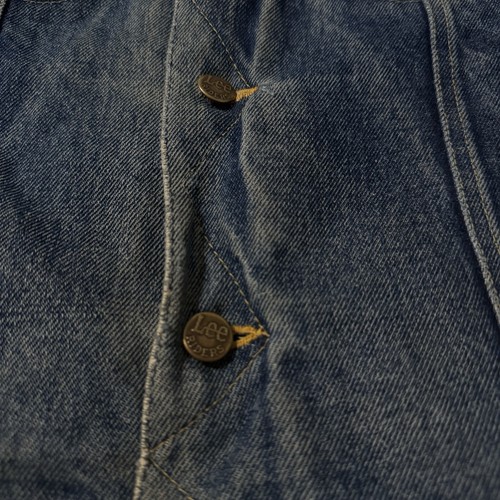 Vtg 70s Lee Storm Rider Denim Jacket 42R Blanket Lined Corduroy Collar Made USA - Picture 8 of 21