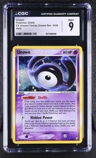 CGC 9 MINT Unown 2005 EX Unseen Forces Unown Set H/28 Holo Pokemon Card