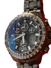 Citizen Promaster Sky Navi Hawk PMV65-2242 Titanium Solar Men's Watch Auth r#